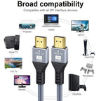 8K HDMI-Compatible Cable 4K@120Hz 8K@60Hz HDMI 2.1 Cable 48Gbps Adapter For RTX 3080 eARC HDR Video Cable PC Laptop TV box PS5
