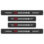 4Pcs Car Door Threshold Protector Sticker Emblem Decal Auto Accessories  For Dodge Durango Caliber Dakota Neon SXT Nitro Ram SRT