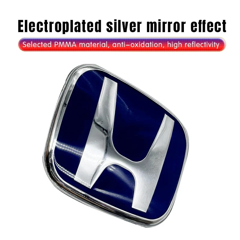 Car Steering Wheel Emblem H-Sticker For Honda Civic Accord City CRV Jade Fit Odyssey Hybrid Red Black Blue Interior Modification