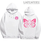 Family Pack Pink Awareness Ribbon Hoodies Survivor Support Winter Collection Spring and Autumn‌ Pink Ribbon Breast Cancer Gifts