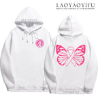 Family Pack Pink Awareness Ribbon Hoodies Survivor Support Winter Collection Spring and Autumn‌ Pink Ribbon Breast Cancer Gifts