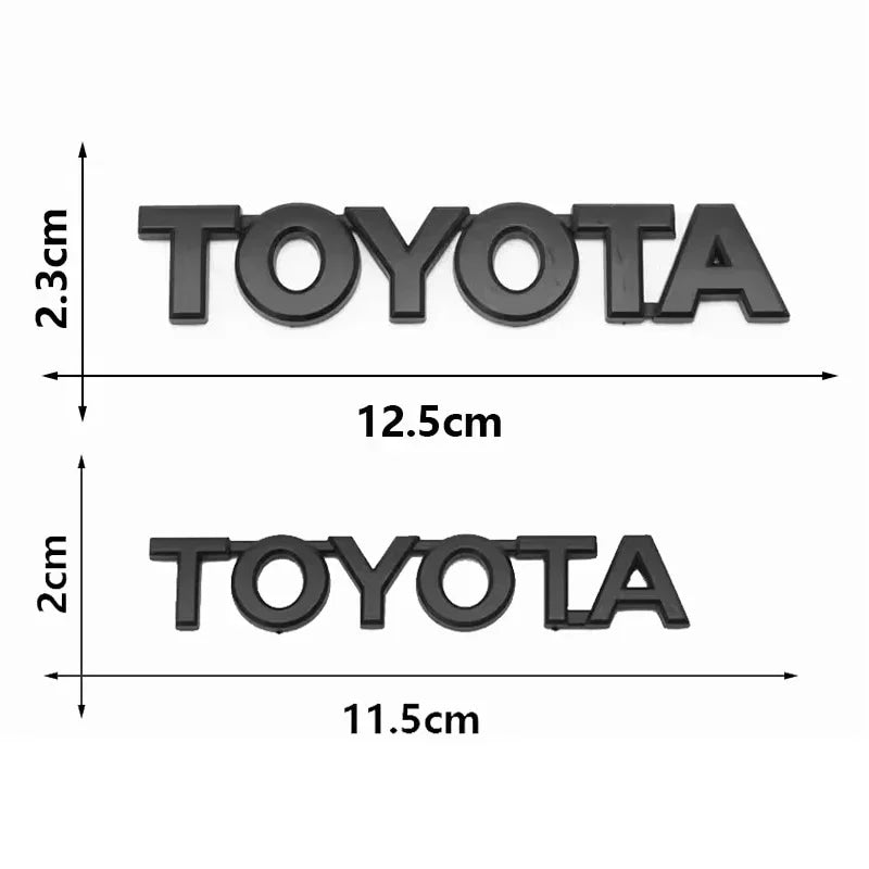 3D ABS Glossy Black Silver Letters Trunk Emblem Stickers Car Accessories Modified For Toyota camry chr corolla rav4 Car Sticker