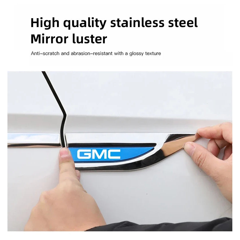 2pcs Car Blade Shape Side Fender Logo Badge Emblem Sticker For GMC Terrain Sierra ornament 1500 Yukon Acadia Savana