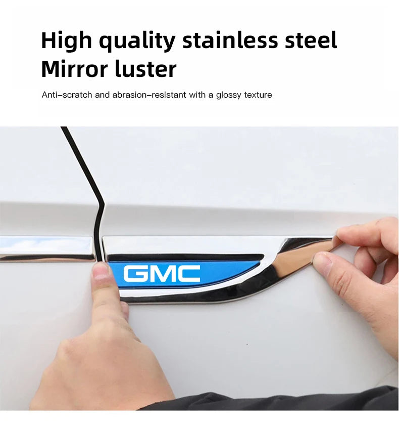 2pcs Car Blade Shape Side Fender Logo Badge Emblem Sticker For GMC Terrain Sierra ornament 1500 Yukon Acadia Savana