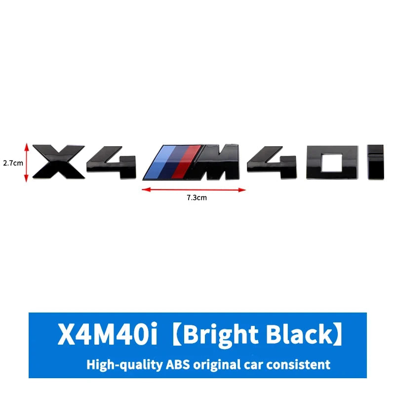 3D ABS M-Standard Sports Competition Emblem Rear Trunk Logo Sticker For BMW M1   X2 X3M X4M X5M X6M X7M Auto Modification  Badge