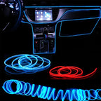 Lámpara decorativa Led para Interior de coche, tira de neón con cableado EL para coche, luz ambiental Flexible, USB, diodo de ambiente de fiesta, 1M/3M/5M
