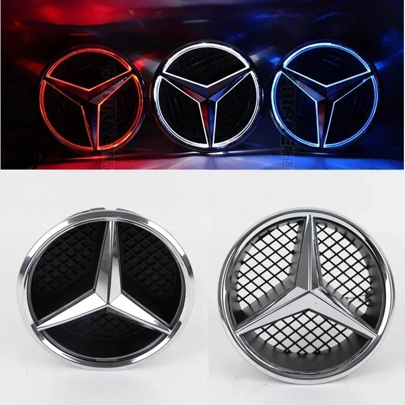 Car Front Emblem Grill Light Led Grille Badge for Mercedes Benz W166 W176 W204 W207 W212 W218 W245 W251 W463 Auto Accessories
