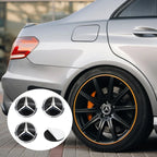 4 PCS 56mm 60mm 65mm Suitable for Mercedes Benz AMG Class W206 W205 W203 GLC Car Hub Cap Center Sticker Logo Badge Sticker