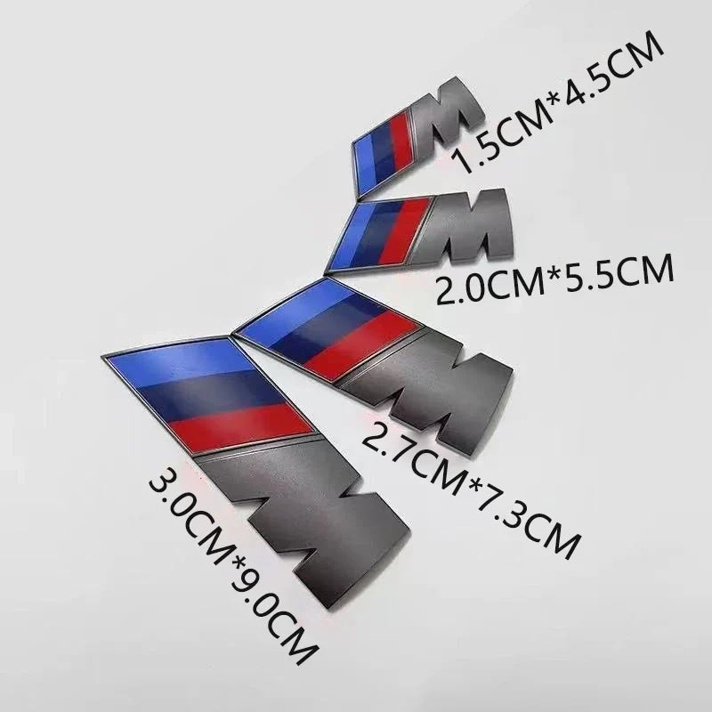 Car Styling Emblem Metal Alloy Car Fender Trunk Badge Stickers For BMW M E46 E90 E60 F30 E39 F20 G30 X1 X3 G01 G02 X5 F16 M3 M4