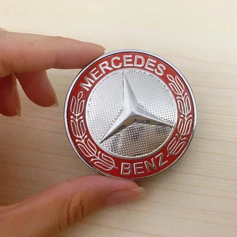 57mm ABS Car Flat Hood Emblem Sticker Front Badge Logo For Mercedes Benz AMG C180 E300 S200 W206 W205 A0008171801 Accessories