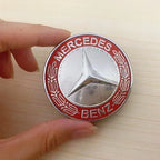 57mm ABS Car Flat Hood Emblem Sticker Front Badge Logo For Mercedes Benz AMG C180 E300 S200 W206 W205 A0008171801 Accessories