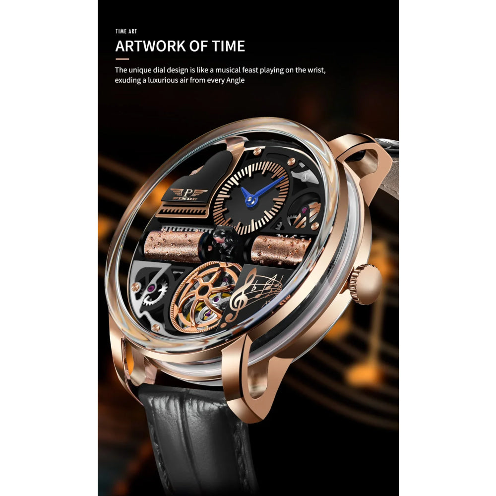 PINDU Watch New TOP Men Mechanical Watch Godfather Fashionable Classic Series 45.5MM Wristwatches Men M2791B