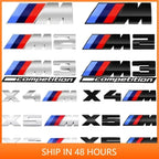 Original Car Size 3D Rear Trunk Emblem BMW F10 F20 F30 E90 F80 F87 X1 X2 X3 X4 X5m X6m M2 M3 M4 M5 M6Badge Car Stickers Logo