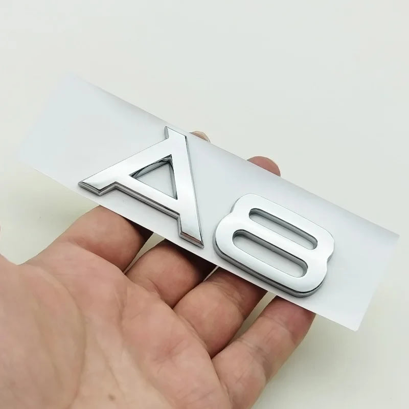 3D ABS cromo negro Logo A1 A2 A3 A4 A5 A6 A7 A8 emblema coche insignia para maletero pegatinas para Audi Auto accesorios decorativos