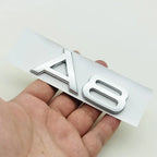 3D ABS cromo negro Logo A1 A2 A3 A4 A5 A6 A7 A8 emblema coche insignia para maletero pegatinas para Audi Auto accesorios decorativos
