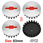 4PCS ABS Car Wheel Center Covers Hub Caps Badge For Chevrolet Malibu AVEO Corvette CRUZE EQUINOx IMPALA LACETTI TRAX ORLANDO