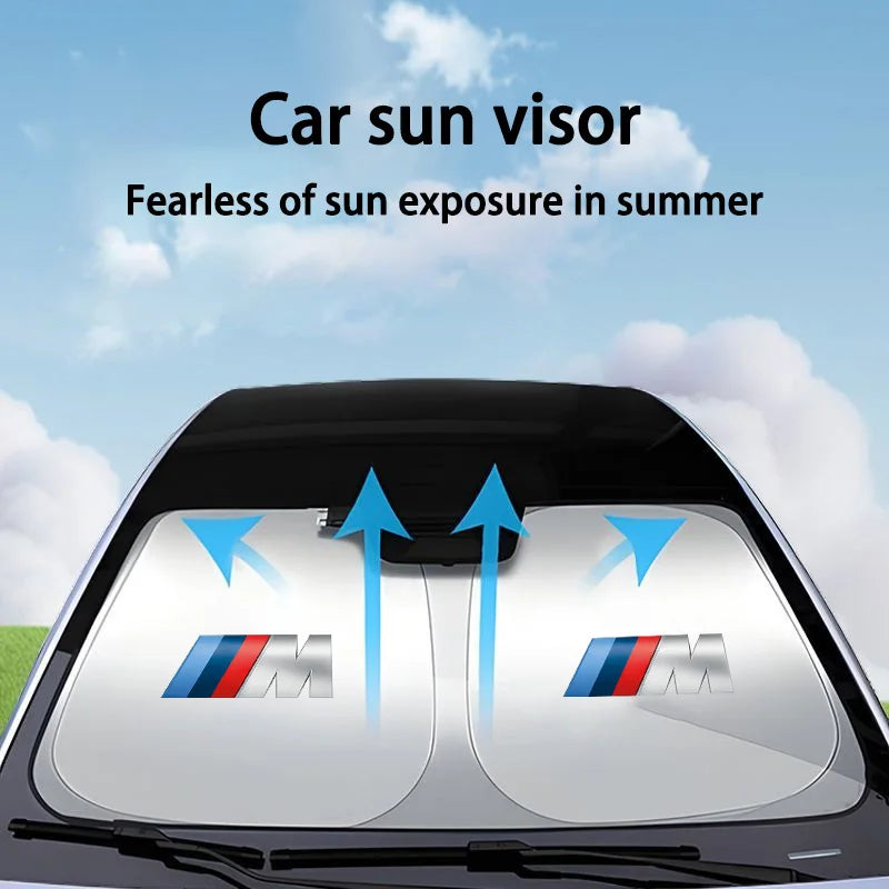 Thicken Strong UV Resistance Car Sun Visor Sunshade Front Glass Sunscreen For BMW M M3 M5 X1 X3 X5 X6 E46 E39 E36 E60 Accessory