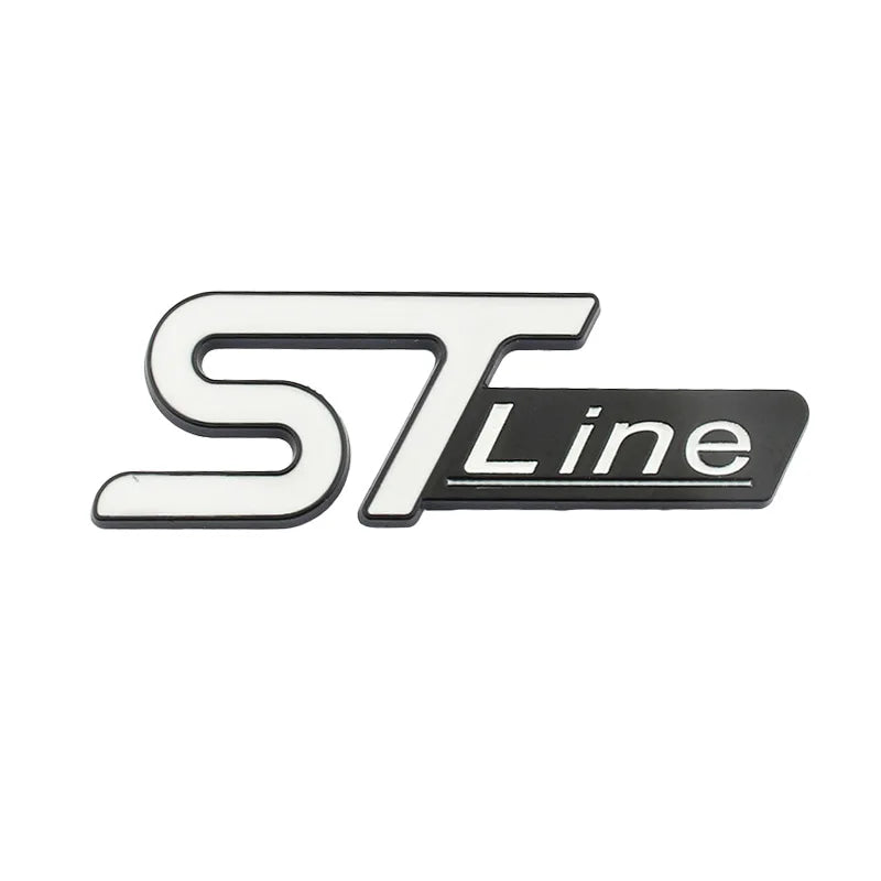 3D Metal ST Line Front Grille Emblem Badge Car Head Trunk Stickers For Ford Focus Mondeo Fiesta Explorer Styling Accessories