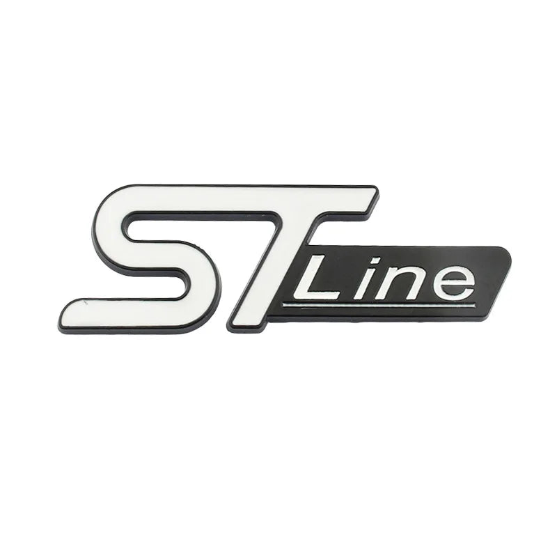 3D Metal ST Line Front Grille Emblem Badge Car Head Trunk Stickers For Ford Focus Mondeo Fiesta Explorer Styling Accessories