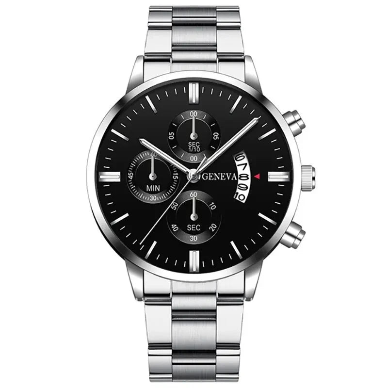 Reloj de pulsera de cuarzo con calendario de lujo de acero inoxidable a la moda para hombre, relojes de negocios para hombre, reloj Montre Homme