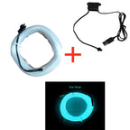 Lámpara decorativa Led para Interior de coche, tira de neón con cableado EL para coche, luz ambiental Flexible, USB, diodo de ambiente de fiesta, 1M/3M/5M