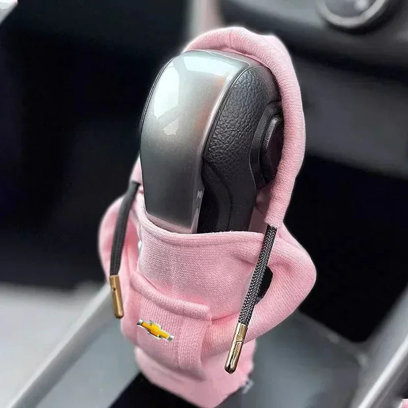 Fashion Car Decor Dust Proof Car Shift Knob Hoodie Handle Cover For Chevrolet Silverado Impala Malibu Equinox Cruze Camaro
