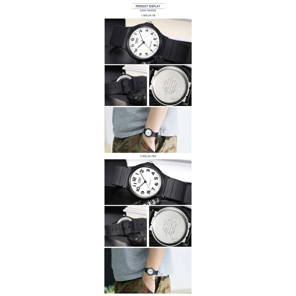 Casio Watch Classic Stylish Simplicity Design Digital Display Quartz Movement Water Resistant Men's And Women's MQ-24-7B/7B2