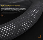 For Chevrolet Cruze Bolt Aveo Spark Onix capti Cavalier Carbon fiber Suede Microfiber Car Steering Wheel Cover Auto Accessories