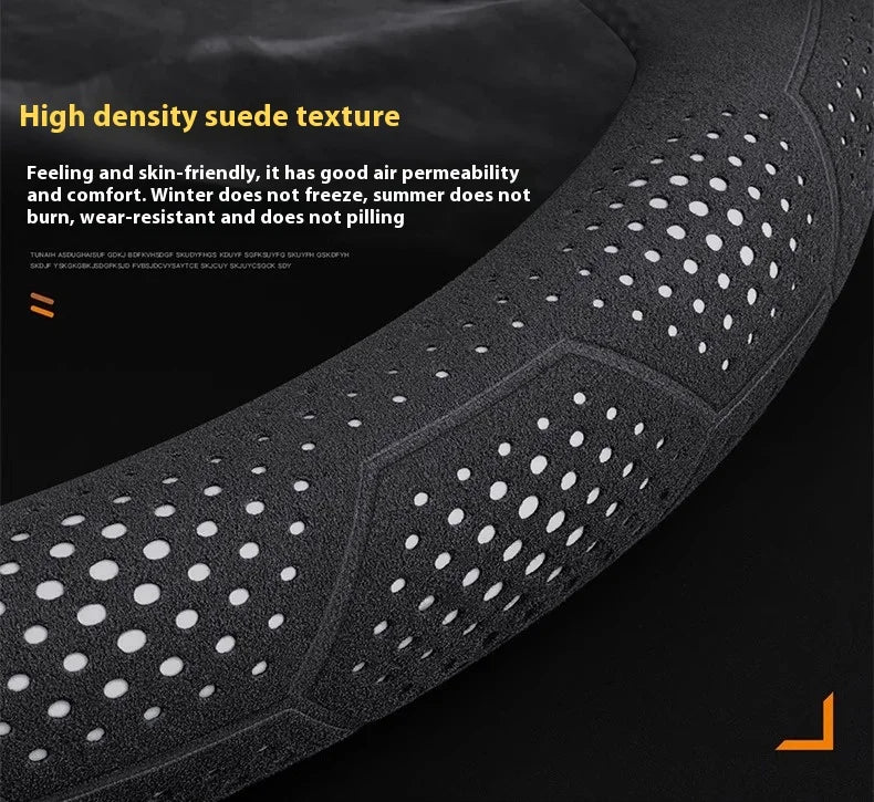 For Chevrolet Cruze Bolt Aveo Spark Onix capti Cavalier Carbon fiber Suede Microfiber Car Steering Wheel Cover Auto Accessories