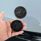 57mm ABS Car Flat Hood Emblem Sticker Front Badge Logo For Mercedes Benz AMG C180 E300 S200 W206 W205 A0008171801 Accessories