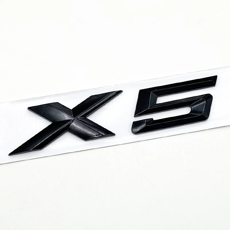 For BMW X 5 E70 ‎E53 ‎F15 X5 Letter Trunk Emblem Rear Badge Decal Sticker Black Brand New And High Quality