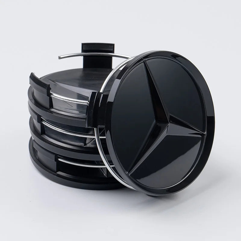 4PCS 75MM Car Wheel Center Hub Caps Tire Rim Covers Auto Accessories For Mercedes Benz CLA A180 W108 AMG CLK W201 W212 W213 W220