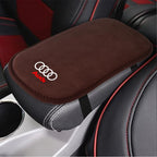 Suede Leather Armrest Mat Arm Rest Protection Cushion Auto Armrest Valve Cap For Audi Sline S3 A4 S4 TT Q1 C2 Q3 S7 B8 B9 8P 8V