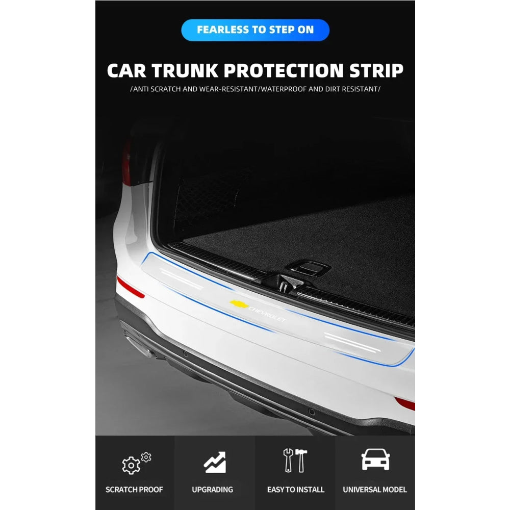Car Transparent Rear Guard Plate Trunk Sticker For Chevrolet Silverado Impala Malibu Equinox Cruze Camaro Tahoe/Suburban Cavalie
