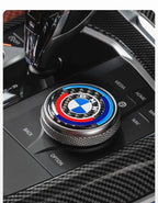 4.5CM 4.8CM Carbon Fibre Car Center Console Knob Stickers Decoration Accessories For BMW 1 2 3 4 5 6 Series GT Z4 X3 X4 X5 X6 X7