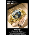 BINBOND Luxury Men Quartz Watches Fashion Concept Decorative Dial Casual Military Sports Wristwatch Waterproof Men's Clock