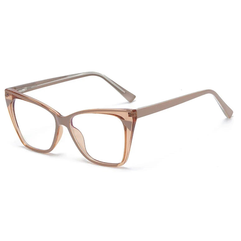 Gafas anti-luz azul a la moda para mujer, gafas clásicas antideslumbrantes con protección ocular para juegos de ordenador, montura de luz, gafas de cristal lisas