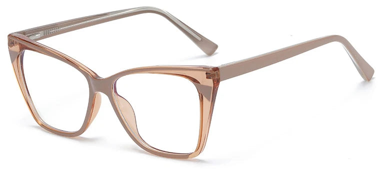 Gafas anti-luz azul a la moda para mujer, gafas clásicas antideslumbrantes con protección ocular para juegos de ordenador, montura de luz, gafas de cristal lisas
