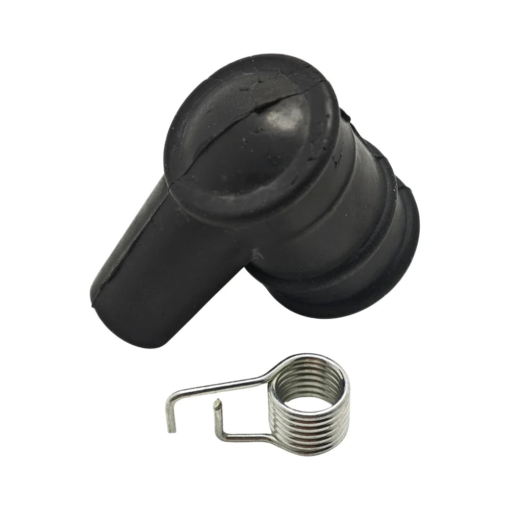 2pcs/lot Spark plug ignition cap + ignition spring For chainsaw Petrol Spare Replacement Tool Rubber Cap Garden Tool Parts