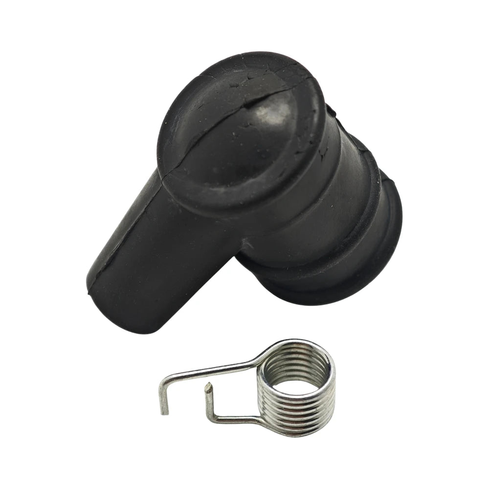 2pcs/lot Spark plug ignition cap + ignition spring For chainsaw Petrol Spare Replacement Tool Rubber Cap Garden Tool Parts