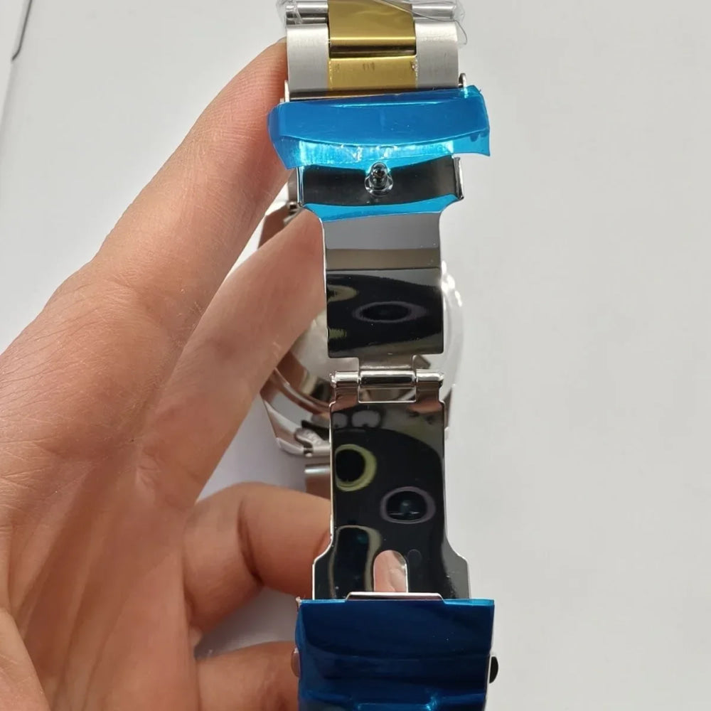 Orient Diver Automatic Watch Blue Dial Blue Bezel 200M Waterproof Day-Date Steel Band Luminous Markers Men's Sport Wristwatch