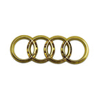 Alloy Car Steering Wheel Logo Emblem Cover for Audi A3 A4 A7 A6 A1 Q5 Q3 Q7 A5 A4L A6L A8L Auto Interior Center Sticker Badge