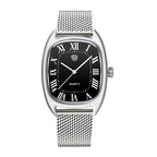 RollsTimi 2026 New Men's Watches Top Brand Luxury Oval Quartz Watch For Men Fashion Watch Man Waterproof VH31 Clock Gift Leathe