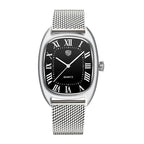 RollsTimi 2026 New Men's Watches Top Brand Luxury Oval Quartz Watch For Men Fashion Watch Man Waterproof VH31 Clock Gift Leathe