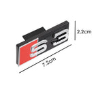 1pc ABS For Audi S4 S3 S5 S6 S7 S8 Letters Car Front Grille Hood Badge Emblem Logo Stickers Auto Exterior Decoration Accessories