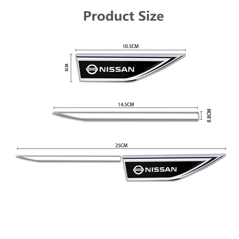 Car sticker Door Fender Side Blade Badge Car Body Sticker For Nissan X-Trail Qashqai Juke Leaf Micra NOTE Patrol Pulsar NISMO