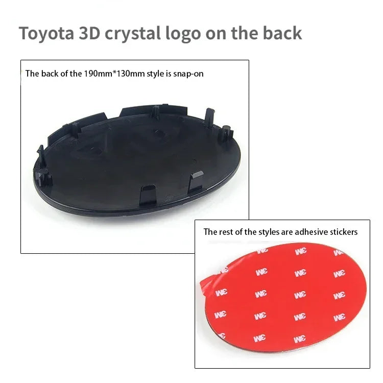 3D Car Logo Emblem Perfect Fit on Front Grill and Hood for Toyota Corolla Camry RAV4 LANDCRUSER Highlander PRIUS CHR Yaris Wish,