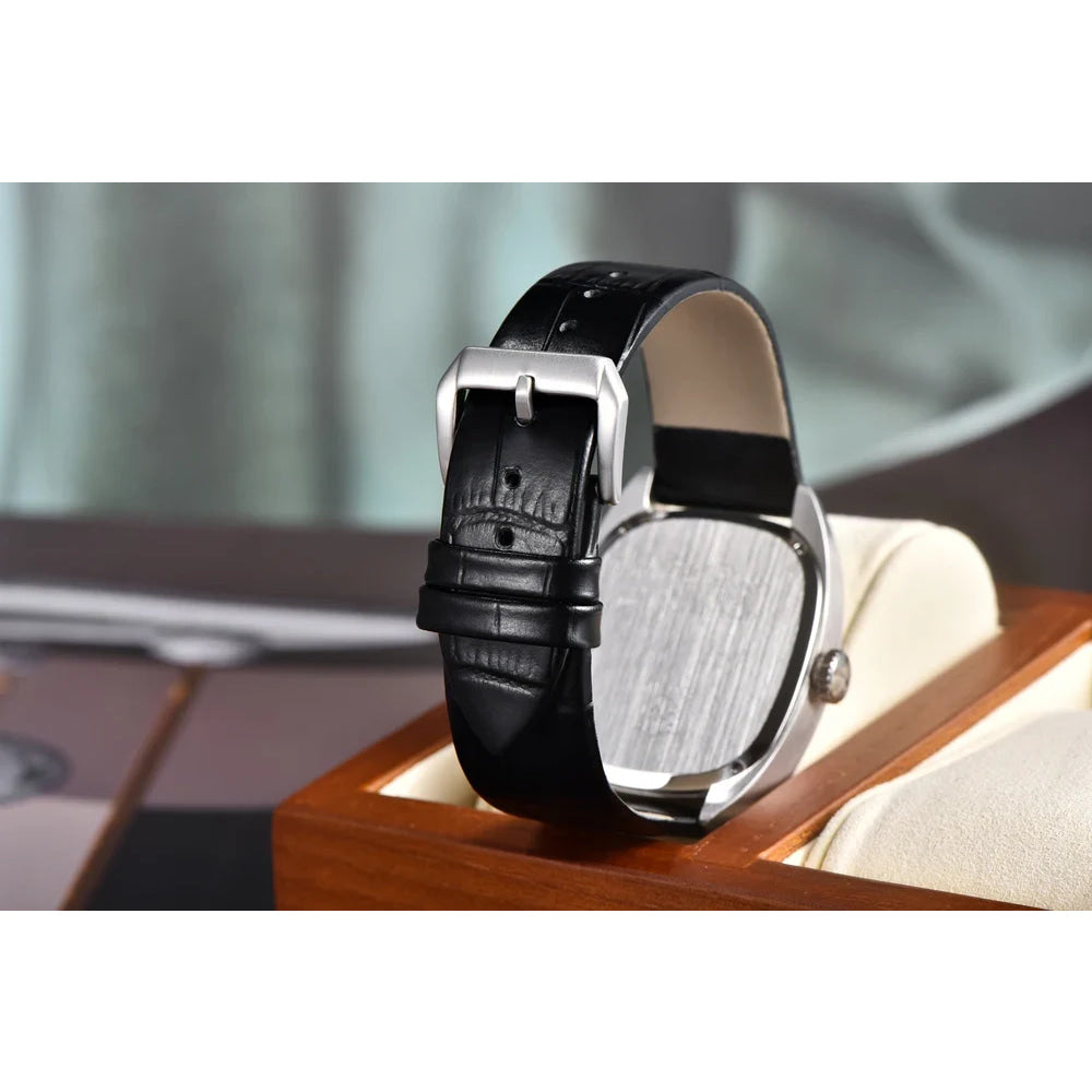 RollsTimi 2026 New Men's Watches Top Brand Luxury Oval Quartz Watch For Men Fashion Watch Man Waterproof VH31 Clock Gift Leathe