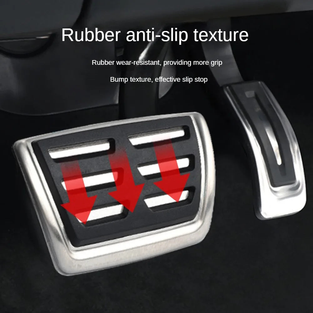 LULECI Car Pedals for Audi AT MT 2009-2024 A4 B8 B9 A6 C7 C8 Q5 High Quality Stainless Steel Accelerator Brake Pedal Cover Pads