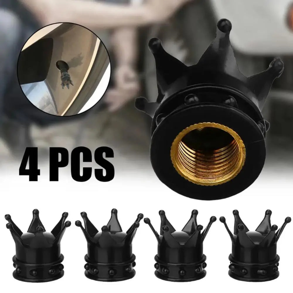4PCS Crown Style Tire Valve Stem Caps, Air Caps Cover, Aluminum Alloy Dustproof And Waterproof Valve Caps Cover For All Toyota